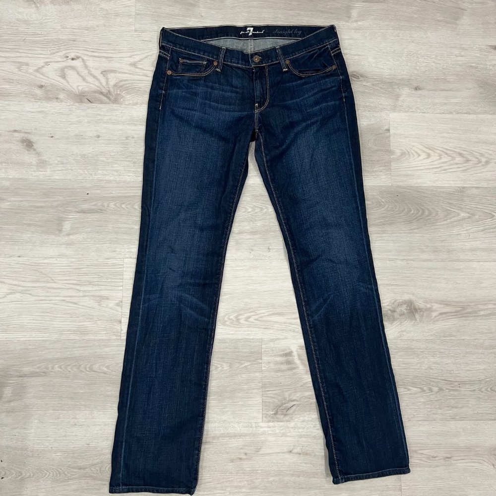7 For All Mankind Straight Leg Jeans  Size 30 Women
